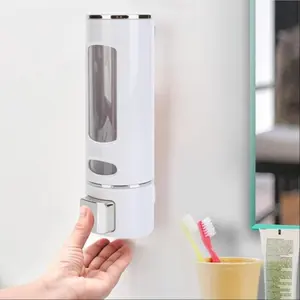 400ML Manual Soap Dispenser, Wall Mounted Punch Free Soap Dispenser, Shampoo and Conditioner Dispenser, Shower Soap Dispenser, Bathroom Accessory, Soap Container