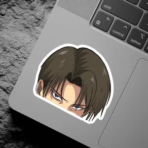Levi Ackerman Vinyl Sticker, Attack on Titan Anime Sticker, Cool Chibi Decal Waterproof, Decor For Laptop Car