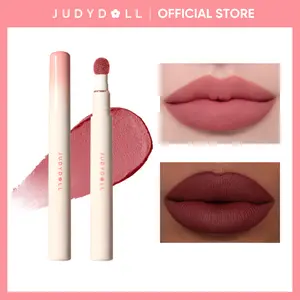 JUDYDOLL Cushion Lip Powder Cream, Cushion Matte Lock Lip Cream, Blur, Lipstick, Hydrating, Soft Velvet Matte Lip & Cheek, Smooth Lip Mud, Waterproof, Long-Lasting, Shimmer, Not Easy To Fade, Summervibes, Makeup, Cosmetic, Glittermakeup