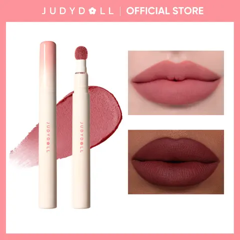 JUDYDOLL Cushion Lip Powder Cream, Cushion Matte Lock Lip Cream, Blur, Lipstick, Hydrating, Soft Velvet Matte Lip & Cheek, Smooth Lip Mud, Waterproof, Long-Lasting, Shimmer, Not Easy To Fade, Makeup, Cosmetic, Family fun
