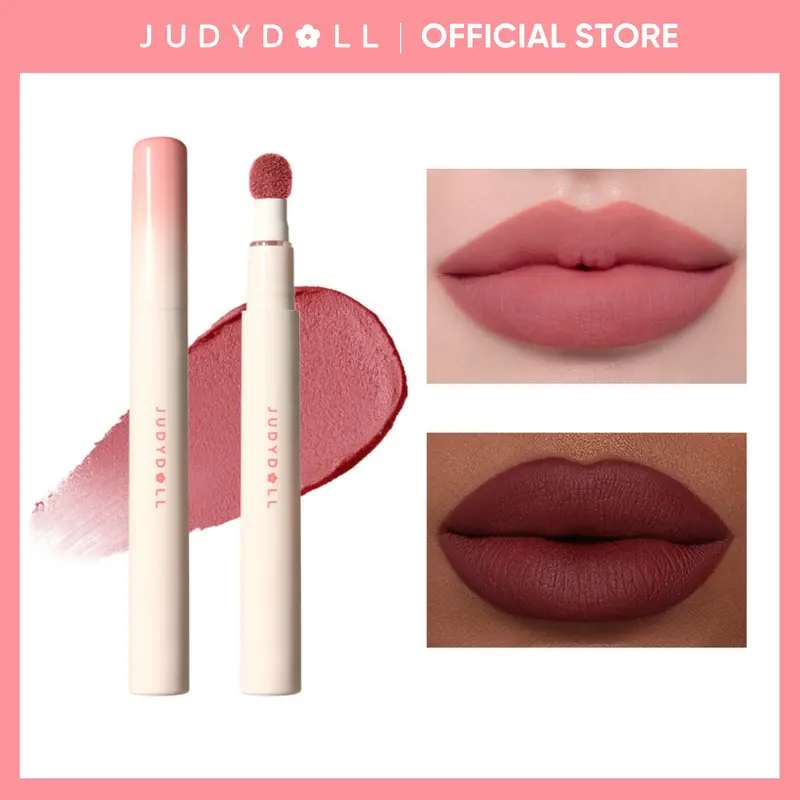 JUDYDOLL Cushion Lip Powder Cream, Cushion Matte Lock Lip Cream, Blur, Lipstick, Hydrating, Soft Velvet Matte Lip & Cheek, Smooth Lip Mud, Waterproof, Long-Lasting, Shimmer, Not Easy To Fade, Makeup, Cosmetic, Family fun