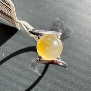 Gold on gold Jade silver ring