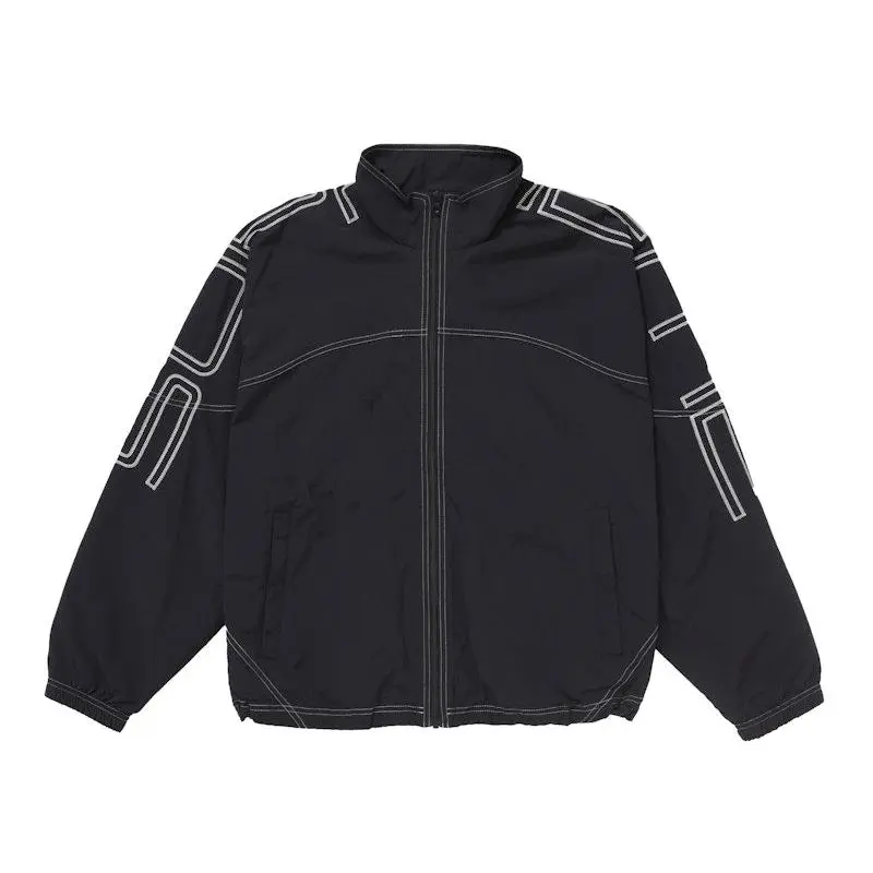 Supreme Men's Spellout Embroidered Track Jacket (SS25) Black, from StockX