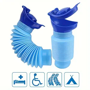 Emergency urinal, portable collapsible urine bottle, outdoor portable toilet, suitable for outdoor car travel, transportation, camping, travel camps, and hiking, Camping Gear; potty training tool