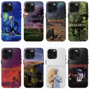 Megadeth Band Phone Case, Thrash Metal Music Fan Aesthetic Cover, Heavy Metal Lover Gift Protective Case for iPhone 11 12 13 14 15 16 17 Pro Max Plus & Samsung Galaxy, Trending 26 W