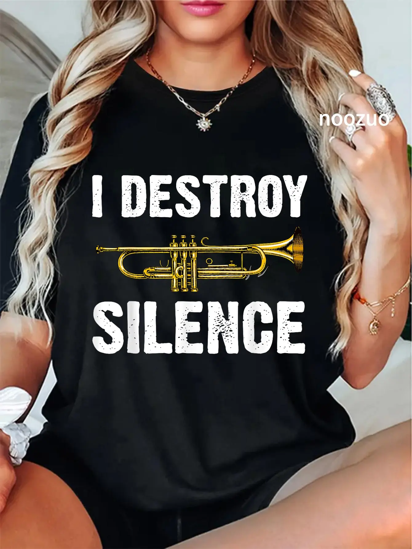 100% Cotton Funny Trumpet Player Art For Men Women Trumpeter Orchestra T-Shirt