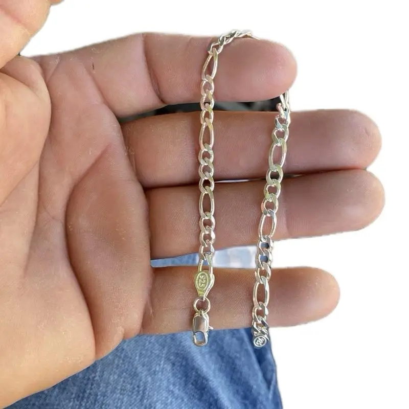 Esclava de Plata 925 es Plata italiana auténtica y original de calidad garantizada hermoso diseño size 8