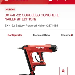 BX 4-22 IF concrete nailer ( tool only)