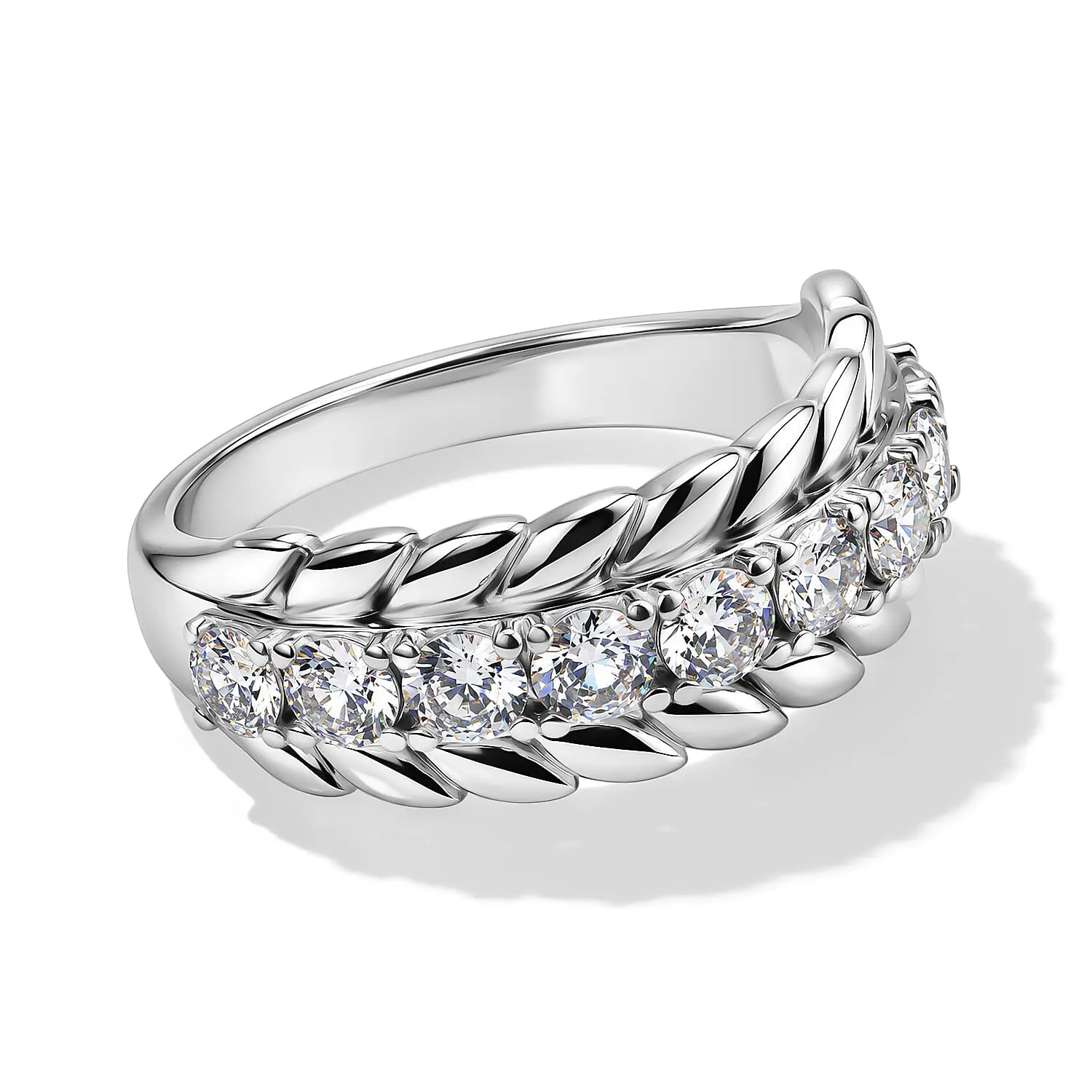 EverTrue Simulated Diamond 2.25 ctw Ring in Stainless Steel (Size 6.0)