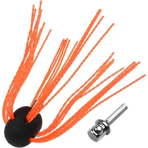 Aluminum Chimney Power Brush, Rotary Sweep Chimney Power Brush Cleaning Replacement Kit, Chimney Brush Kit Driven by Drill for Sweeping Fireplace Orange (Orange)