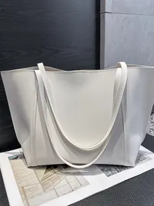 Minimalist Tote Bag, Versatile Commuter Large Shoulder Bag, Soft Leather Texture, Perfect for Daily Use, Stylish and Durable