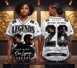 R&B Legends Concert Football Jersey , 2026 Tour Fan Apparel, Two Icons One Impact, Hip Hop Music Merch Outfit