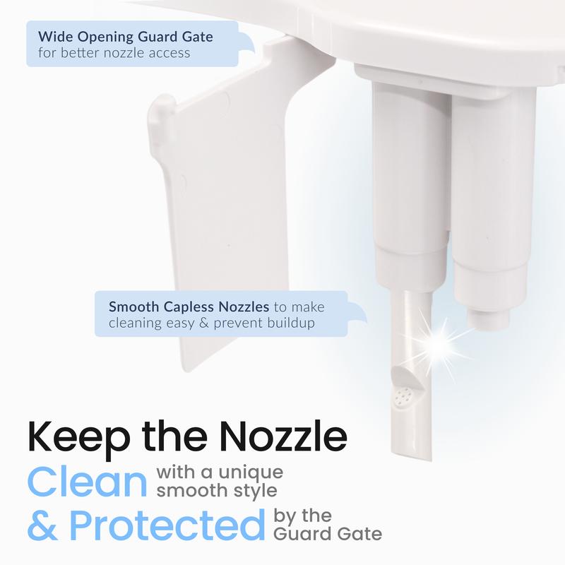 LUXE Bidet NEO 120 Plus - Rear Wash Only, Bidet Attachment for Toilet Seat, Easy Slide-in Install, Patented 360° Self-Clean, and Flip Feature