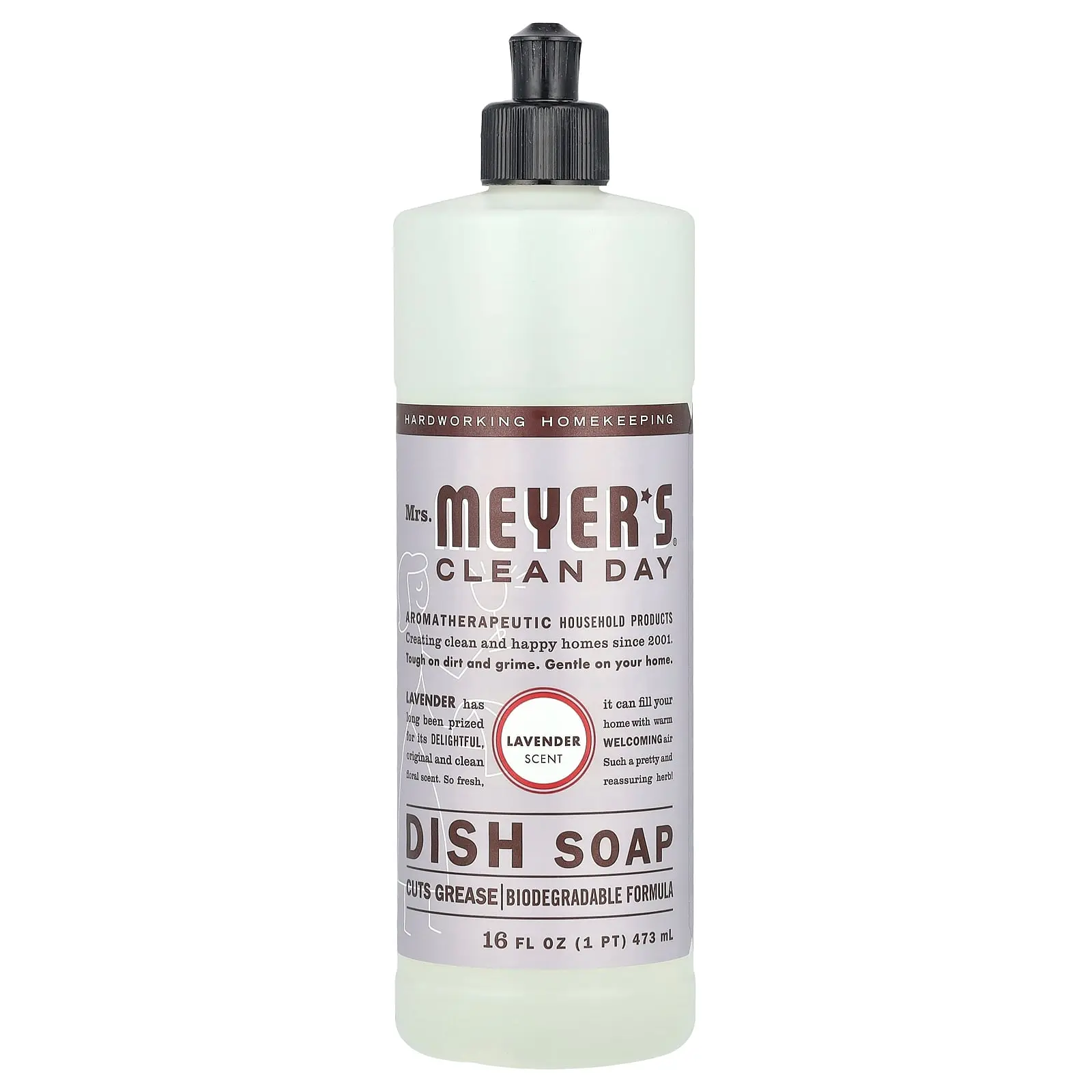 Mrs. Meyers Clean Day Dish Soap, Lavender, 16 fl oz (473 ml)