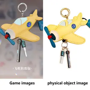 Love and Deepspace Caleb Aircraft Keychain Keypack Pendant Game Accessories Prop with Acrylic Key Pendant for Collectors