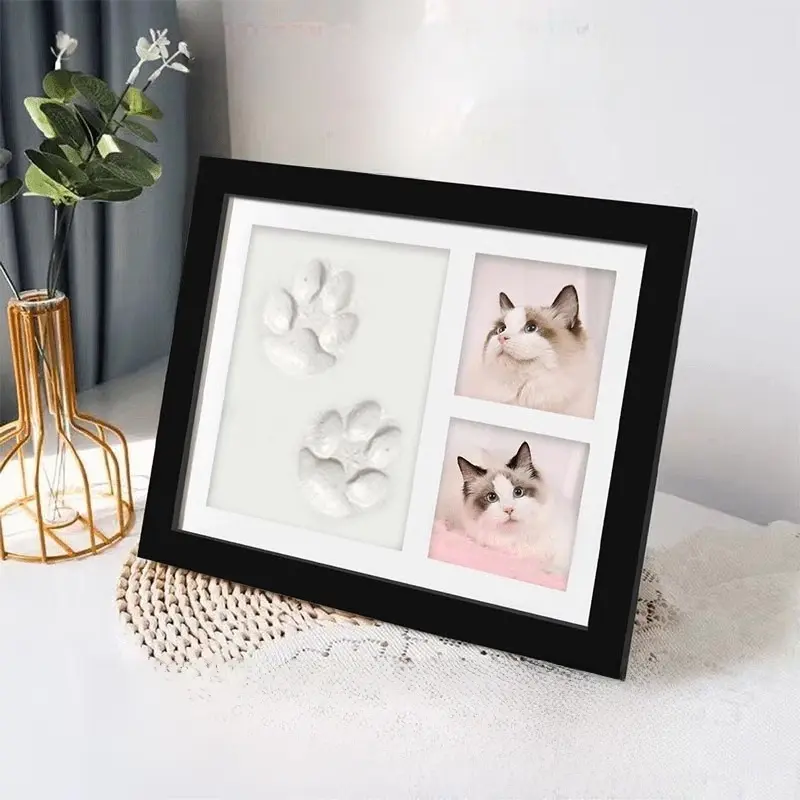 Pet Paw Print Commemorative Photo Frame Cat Dog Ink Pad Colorful Hand Foot Print DIY Souvenir Ink Pad Stamp Photo, Dog Paw and Nose Printing Kit, Pet Dog and Cat Souvenir Gift, Commemorative Gift, Pet Souvenir
