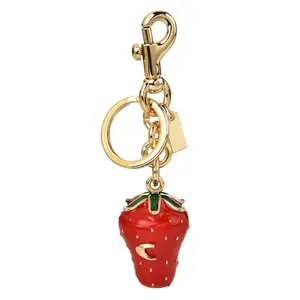 Cute Bag Charm, Shiny Strawberry Keychain, Women's Bag Accessory, Decorative Pendant, Stylish Handbag Ornament, Perfect Gift Idea