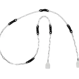 Espresso Black Silver AirPod Chain