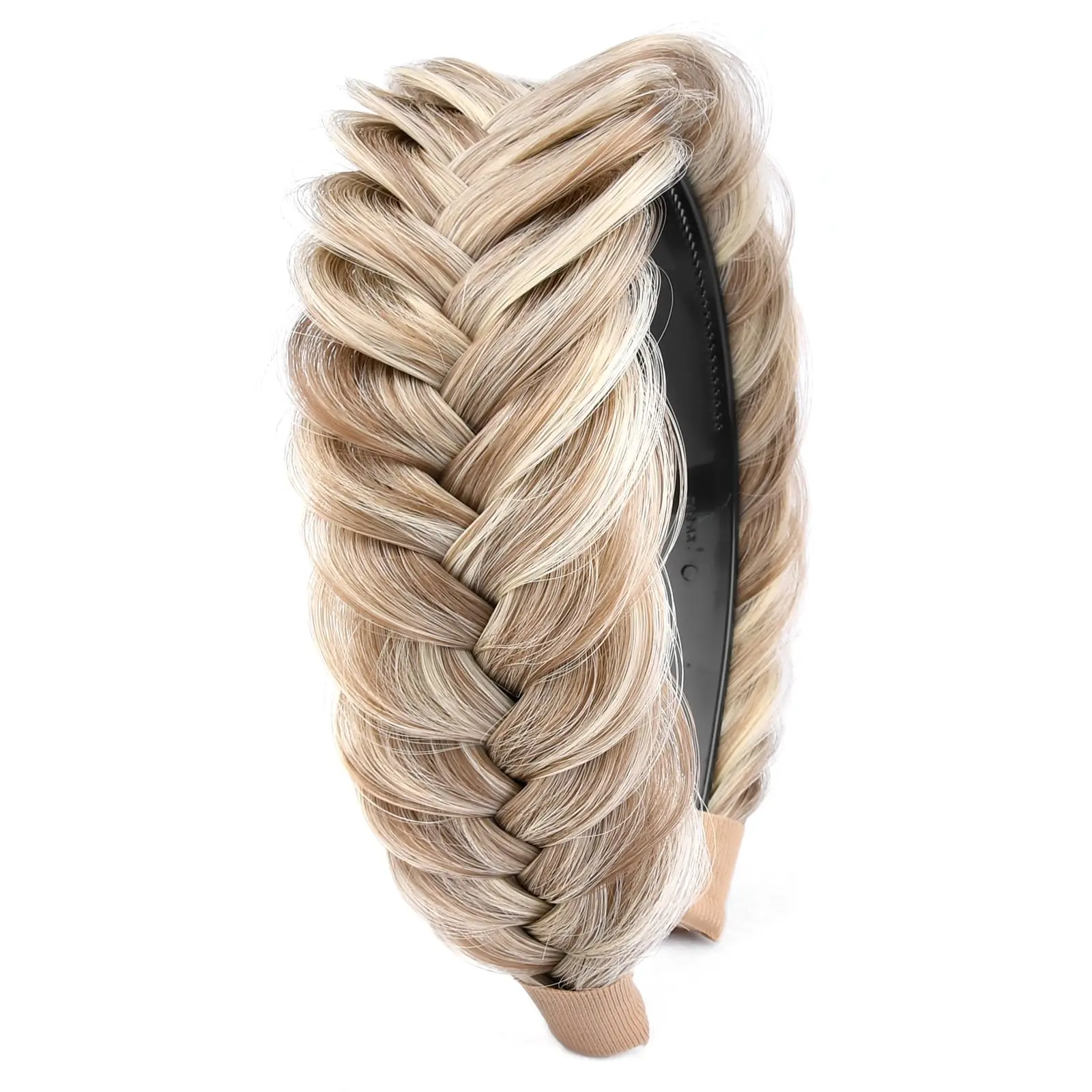 Braided Headband With Teeth Braids Hairband With Tooth Synthetic Hair Band Plaited Hairband For Women