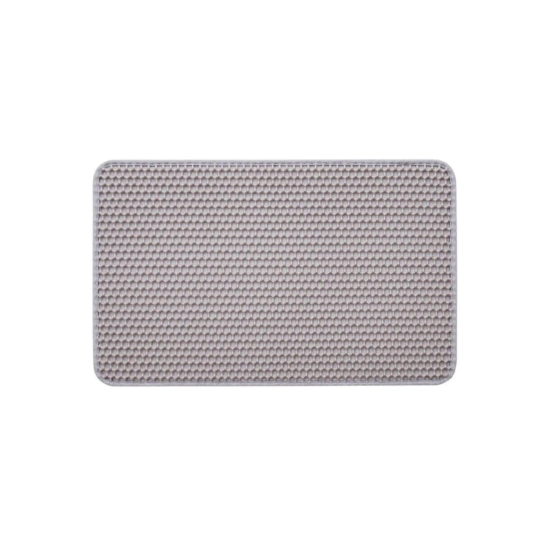 Cat Litter Mat 24x15 inch, Double Layer Litter Box Mat, Urine Proof & Non-Slip, Honeycomb Design, Washable Kitty Mats for Floor, Cat Litter Trapping 24 x 15 in