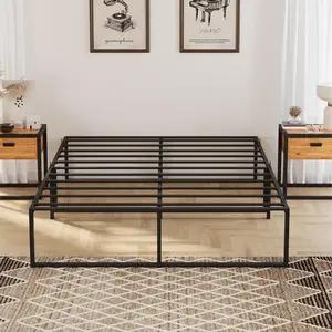 【GARVEE】14 Inch Tall Metal Platform Bed Frame, Heavy Duty Strong Support Slat Full Size Bed, Noise-Free, No Box Spring Needed, Under Bed Storage, Easy Assembly