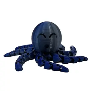 3D Printed Octopus Fidget Toy - Unique Blue Design for Entertaining & Therapeutic Benefits - Perfect Gift for Any Occasion