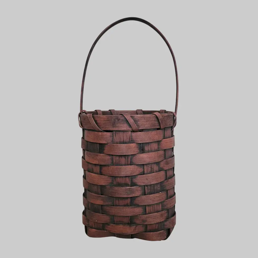 Small Flower Basket Burgundy