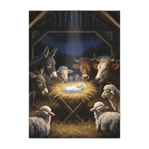 nativity scene gift wrapping paper