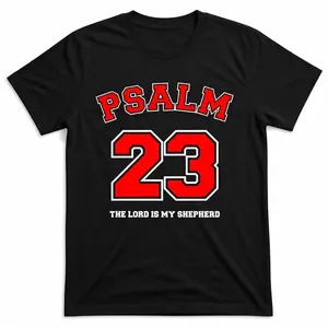 Psalm 23 The Lord Is My Shepherd Bible Verse Christian Jesus Faith Jersey T-Shirt