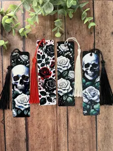 Skull and Rose Metal Bookmarks - Perfect Gift for Book Lovers - BookTok Favorites, Custom Bookmarks, Themed Bookmarks, Book Accessories