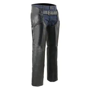 Milwaukee Leather Men's Premium Leather Motorcycle Lined Bikers Riders Chap SH|LKM|MLM