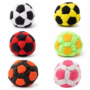 6 soft plush soccer sandbags, indoor and outdoor juggling game toys, exercise hand foot coordination, nostalgic stress relief toys, suitable for all ages, birthday gift