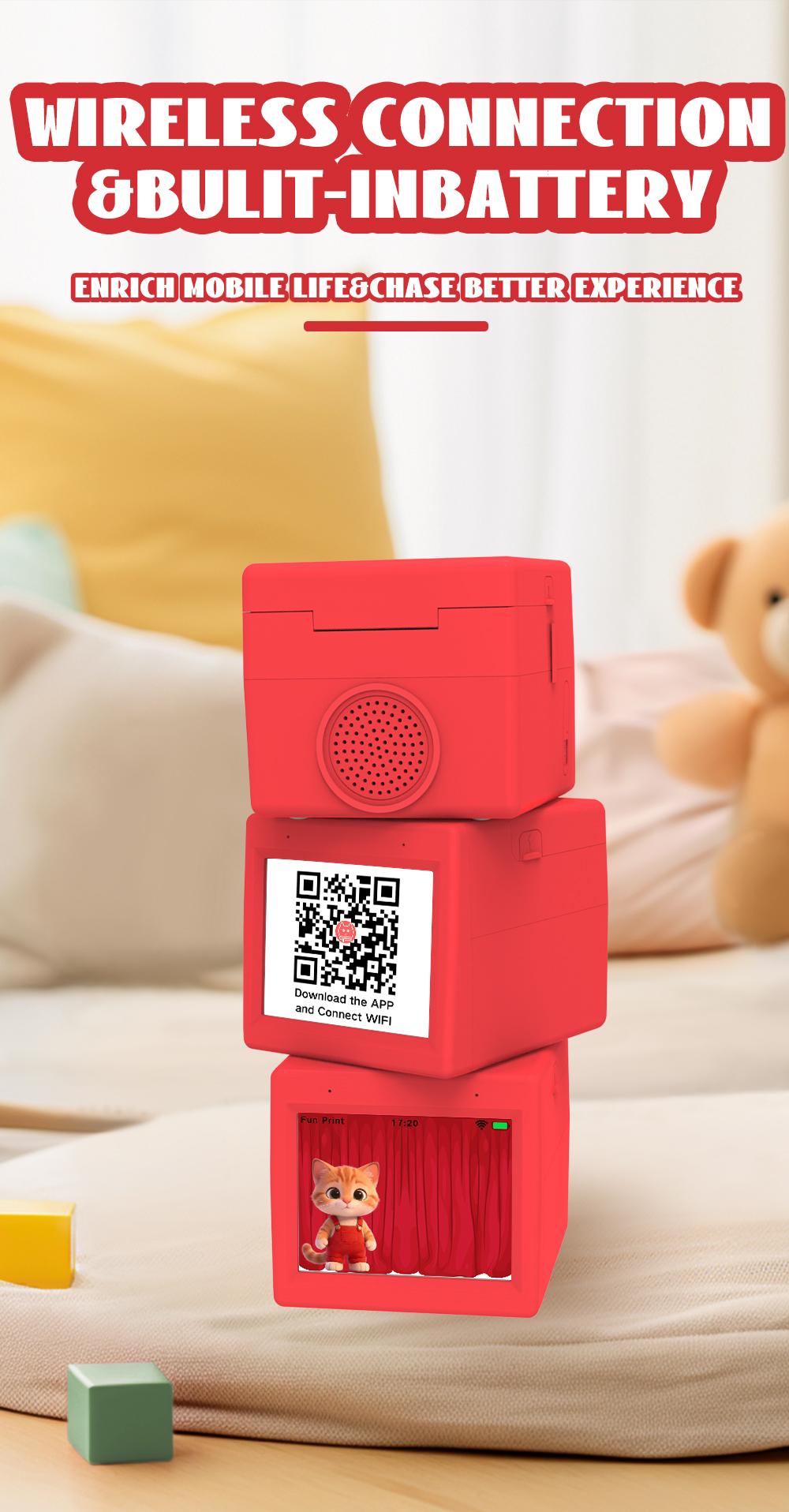 AI Voice Smart Sticker Machine - Portable Inkless Printer for Creative Minds | Transforming Voice to Art & Drawing Illustrations | Ultimate Tool for Sketching, Journaling & Imaginative Expression