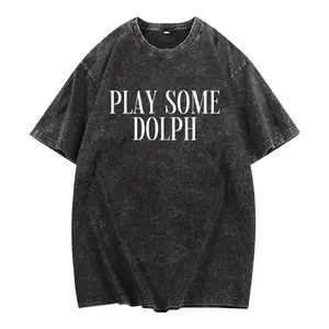 Retro Aesthetic "Play Some Dolph" Washed Tee