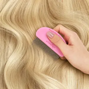 WENNALIFE Tape Removal Comb for Tape-in Extensions, Fine Stainless Steel Teeth for Easy Glue Residue Removal, Scalp-Safe No-Pull Ergonomic Design for Salon & Home Use