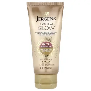 Jergens Natural Glow, Face Moisturizer, SPF 20, Fair to Medium, 2 fl oz (59 ml)