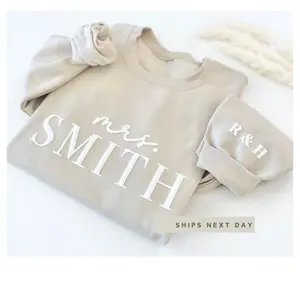 Custom Embossed Engagement gift Future Mrs Sweatshirt New Mrs Sweatshirt Bride sweatshirt Bride Crewneck Honeymoon Outfit Bride Sweater