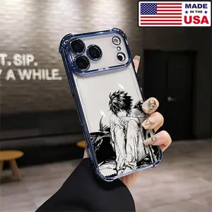 Death Note L Lawliet Aesthetic Design Pattern Casing For iPhone 17 16 15 14 13 12 Samsung 22 23 24 25 Plus Pro Max Ultra Soft Silicon TPU Shockproof Protector Vintage Unique Fashion Mobile Phone Case