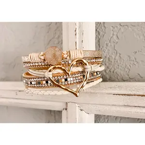 Beautiful Heart Leather Bracelet