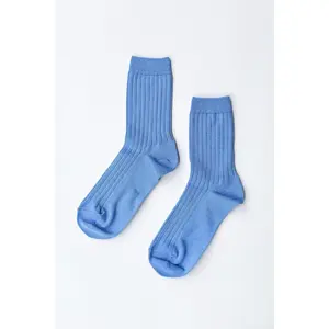 Her Socks in Periwinkle