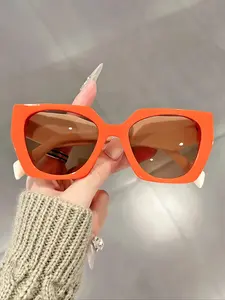 Fashionable Cat Eye Frame Glasses, Trendy Casual Glasses for Everyday Use, Fashion Accessories for Outdoor Activities