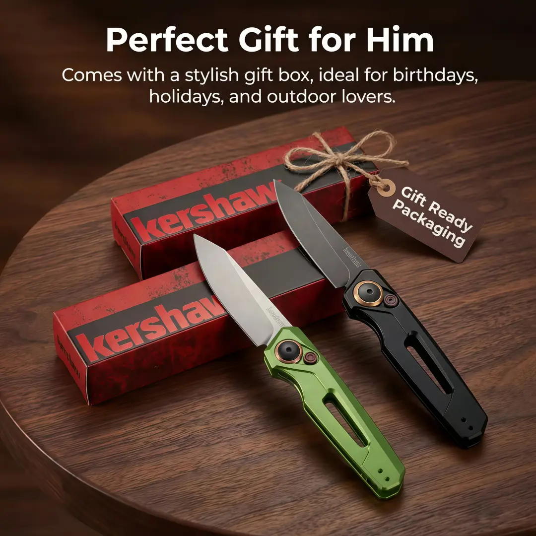 7550 Retractable Outdoor Folding Knife, Aluminum Handle, CPM-154 High-Hardness Stainless Steel, Metal EDC Tool for Camping, Fishing, Hiking, Ideal Gift