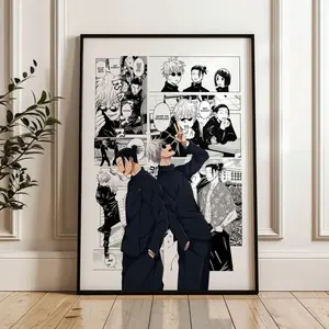 Geto and Gojo Poster JJK Curated Manga Panels Anime Lovers Art All Sizes - No Frame