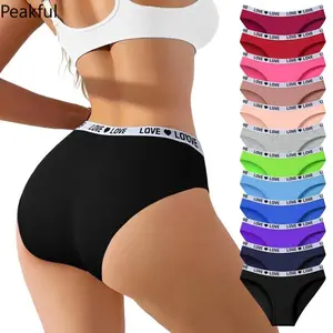 12pcs Women’s Color Block Letter Print Brief Panties Soft Breathable Stretch Fabric Lightweight Comfortable All-Season Underwear Stylish Casual Design No-Binding Fit Ideal for Everyday Wear Daily Active Lifestyle Modern Trendy Lingerie Essentials for Wome