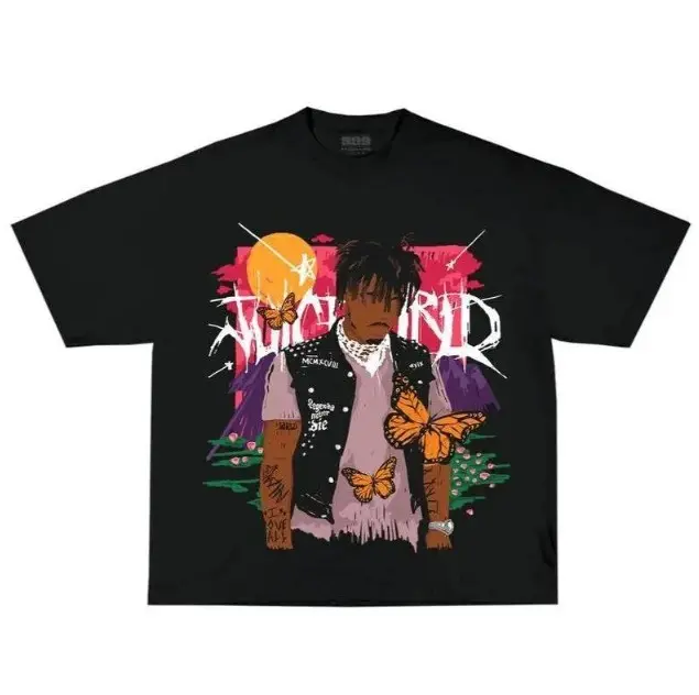 Youth and Adult Juice Sunset T-Shirt, Retro Graphic Cotton Tee, Unisex Casual Streetwear