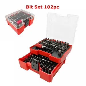 S2 Steel 102PCS Screwdriver Bit Set, 1/4" Hex Shank with Quick Release Holder, Organized