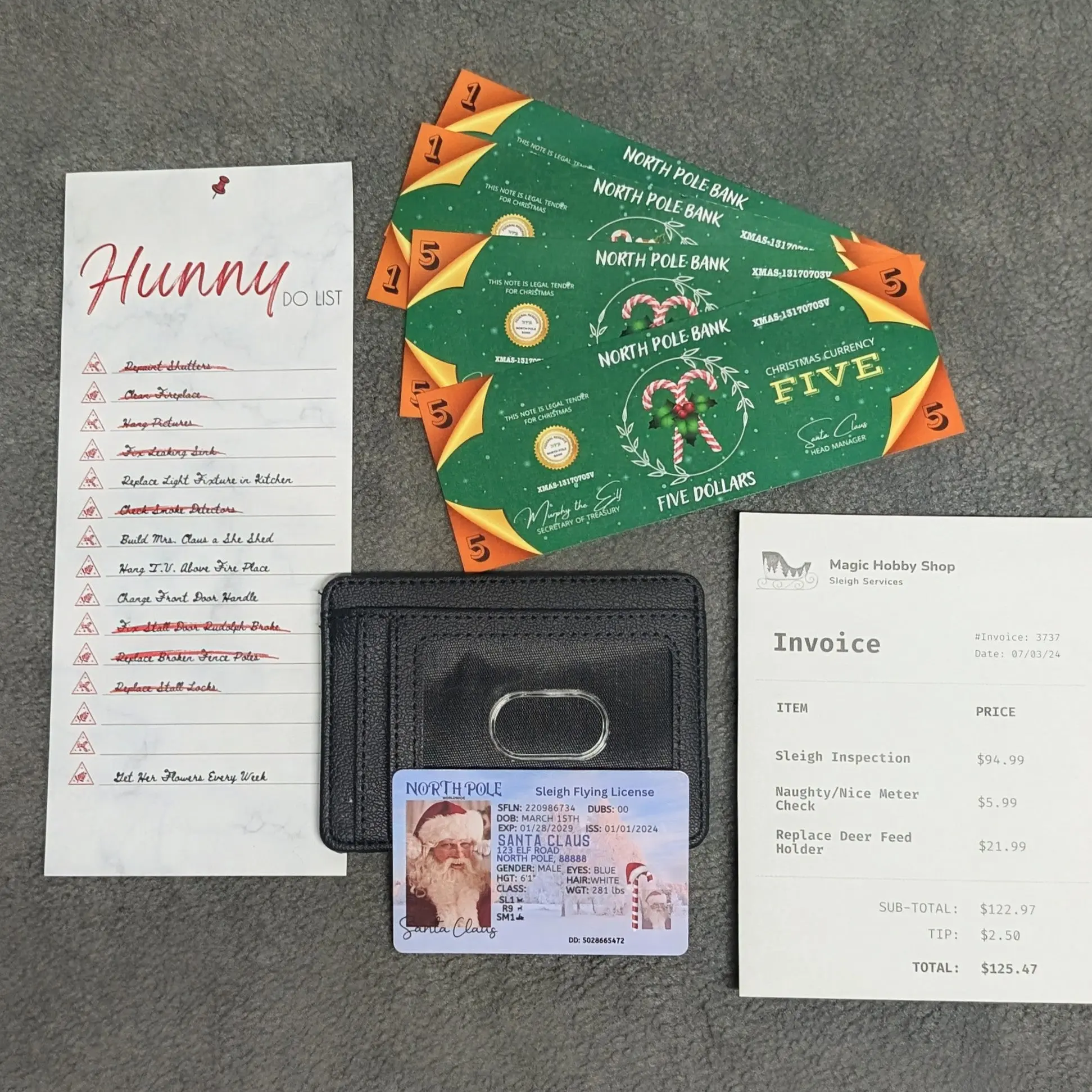 Santa Evidence Kit w/ Wallet (White Santa)