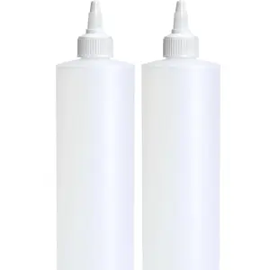 Squeeze Bottles, 16 Empty Squirt Bottle with Twist Top Cap, Leak Proof - Great for Ketchup, Mustard, Syrup, Sauces, Dressing, Oil, Arts and Crafts, Plastic - 2