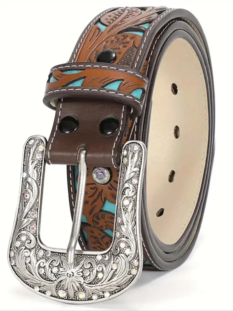 Unisex Boho PU Leather Western Cowboy Cowgirl Belt  display picture 1