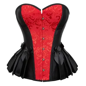 Corset Top Women Bustier Overbust Outfit Lingerie Lace Up Plus Size Gothic Ladies Basques Halloween Costume Renaissance